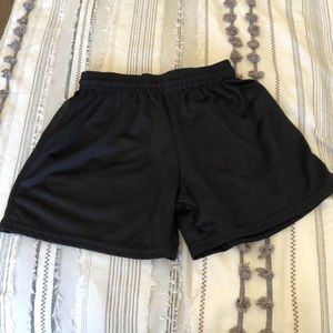 Black soccer shorts